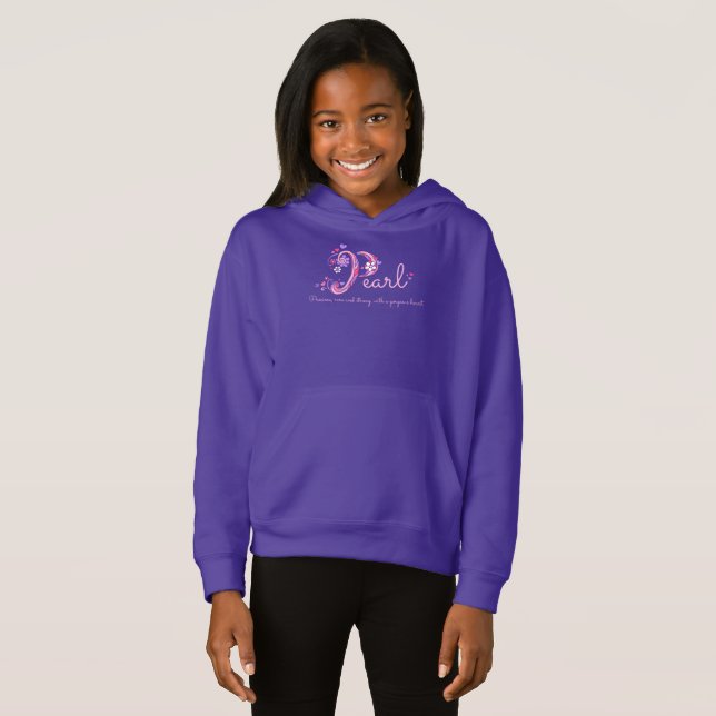 Pearl-flickor P namn: monogramkläder Tröja (Hel framsida)