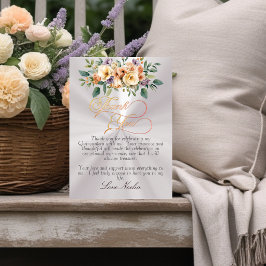 Pearl - Floral & Gold Tiara Quinceanera Tack Kort