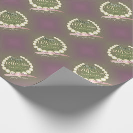 Pearl Graphic "Lycklig12:e Bröllop-årsdag" Presentpapper