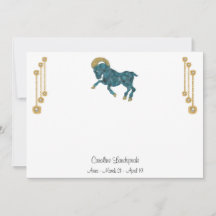 Pearl & Guld Jewels med Aries Zodiac Sign