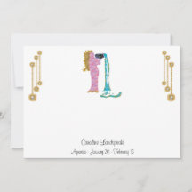 Pearl & Guld Jewels with Aquarius Zodiac Sign