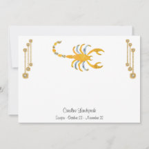 Pearl & Guld Jewels with Scorpio Zodiac Sign