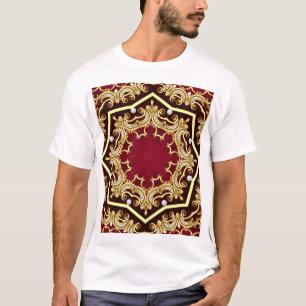 Pearl Guld Ram Illustration - bakgrund T Shirt