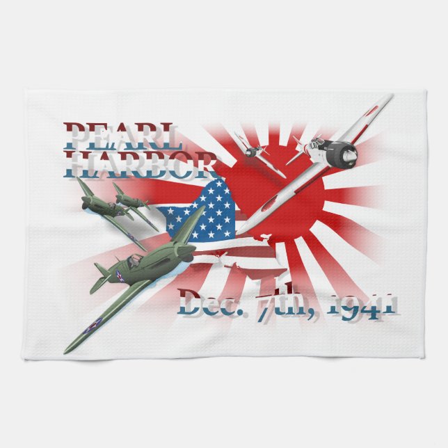 Pearl Habor 7, 1941 Kitchen Towel Kökshandduk (Horisontell)
