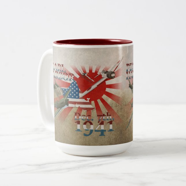 Pearl Habor 7, 1941 Two-Tone Coffee Mugg (Framsida vänster)