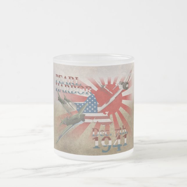 Pearl Harbor 7 december 1941 Frostad Glas Kaffe Glasmugg (Center)