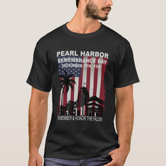 Pearl Harbor Minnesdag 7 December T-Shirt (Framsida)