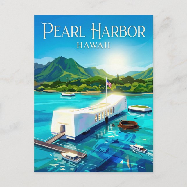 Pearl Harbor National Memorial Hawaii Vykort (Framsida)