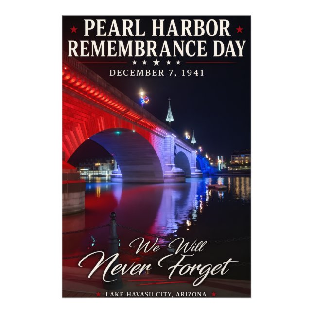 Pearl Harbor Remembrance Day Fototryck (Framsidan)
