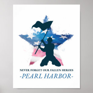 Pearl Harbour glömmer aldrig våra fallna hjältar Poster
