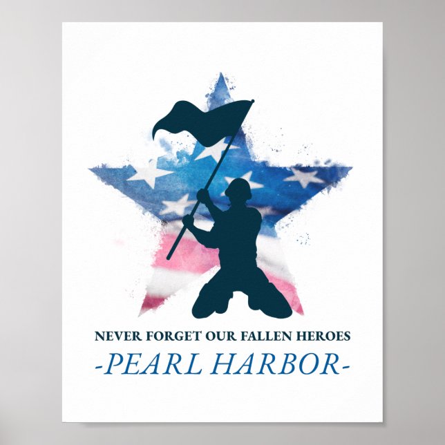 Pearl Harbour glömmer aldrig våra fallna hjältar Poster (Framsidan)