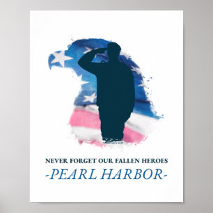 Pearl Harbour glömmer aldrig våra fallna hjältar Poster