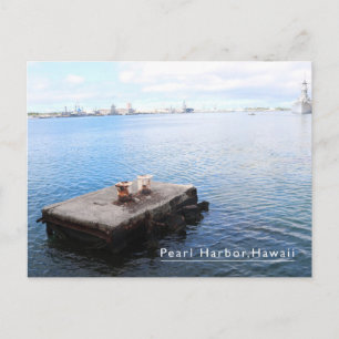 Pearl Harbour hawaii blått vykort