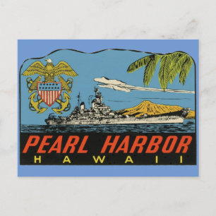 Pearl Harbour, Hawaii Vintage resor vykort