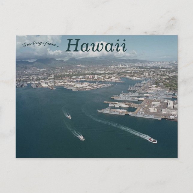 Pearl Harbour Hawaii Vykort (Framsida)