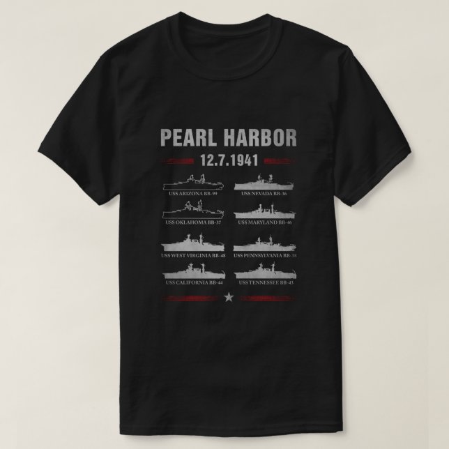 Pearl Harbour-minnesdagen för byte av höst i decem T Shirt (Design framsida)