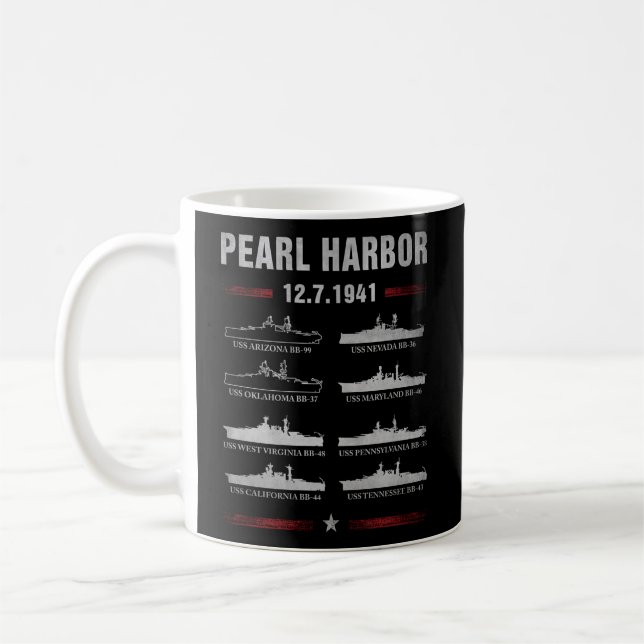 Pearl Harbour-minnesdagen för studentexamen decemb Kaffemugg (Vänster)
