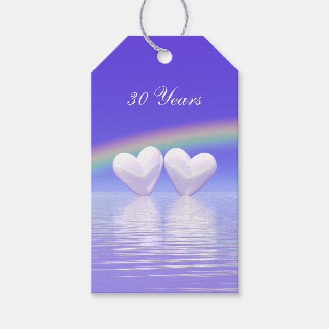 Pearl Hearts 30-årsdag Presentetikett (Framsidan)