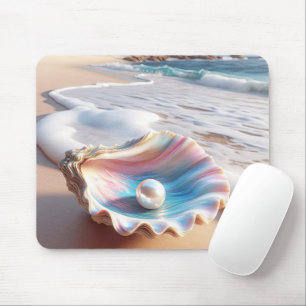 Pearl in Iridescent Oyster Snäcka Musmatta