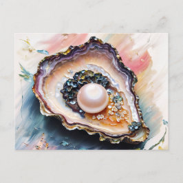 Pearl in Oyster Elegant Ocean CreatArt Art Vykort