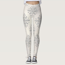 Pearl jul Silver Snöflingor Pearl Leggings