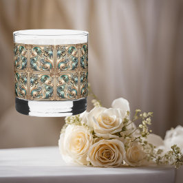 Pearl Kusten Elegance Formellt tryckt Sten-glas