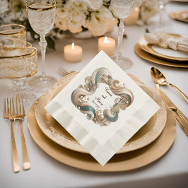 Pearl Kusten Elegance myntad cocktail Napkins Pappersservett