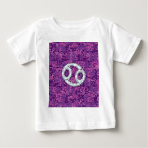 Pearl like Cancer Zodiac Sign on Digital Camo Tee
