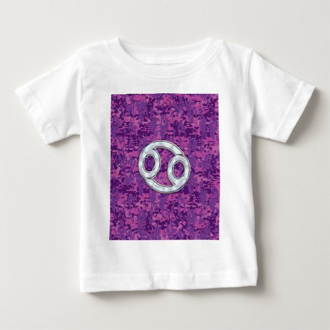Pearl like Cancer Zodiac Sign on Digital Camo Tee (Framsida)