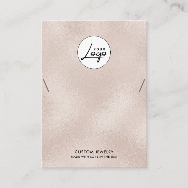 Pearl-Logotyp Necklace Bracelet-Visning Visitkort (Framsida)