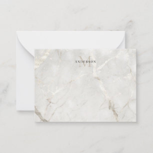 Pearl Marble Masculine dubbla monogram Anteckningskort