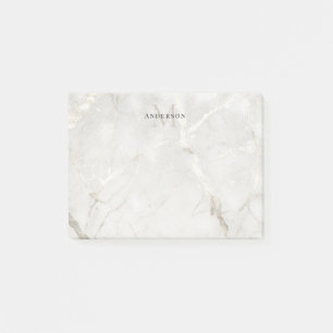 Pearl Marble Masculine dubbla monogram Post-it Block