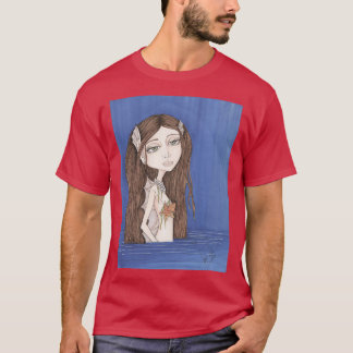 Pearl Mermaid fantasy big eyes art T Shirt