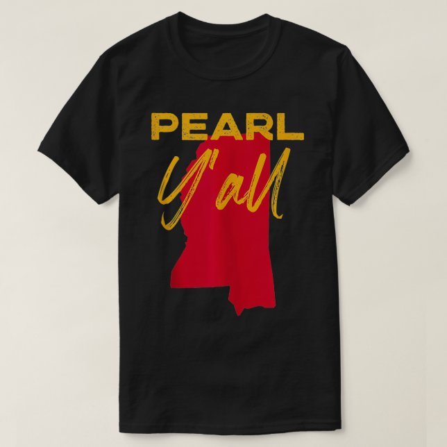Pearl Mississippi Y'all MS Pride State Karta Cute T Shirt (Design framsida)
