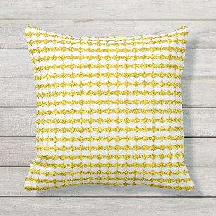  Pearl Mönster White Golden Guld Glitter Gift Kudde