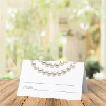 Pearl Necklaces Bröllop Placeringskort<br><div class="desc">Förbättra din bröllopsmottagning med Elegant Pearl Necklace Bröllop Place Card,  designat för att göra din speciella dag mer sofistikerad och elegant. De här vackert utformade platskorten har en känslig halsbandsutformning och skapar dem en perfekt som tillägg till alla elegant bröllop-teman.</div>