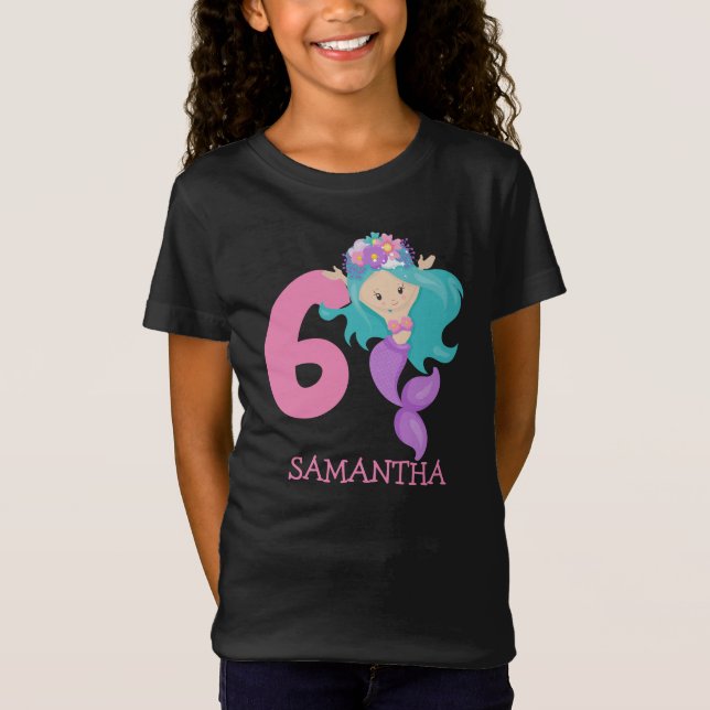 Pearl - Ocean jewel 6e Sjöjungfru födelsedatum T-S T Shirt (Framsida)