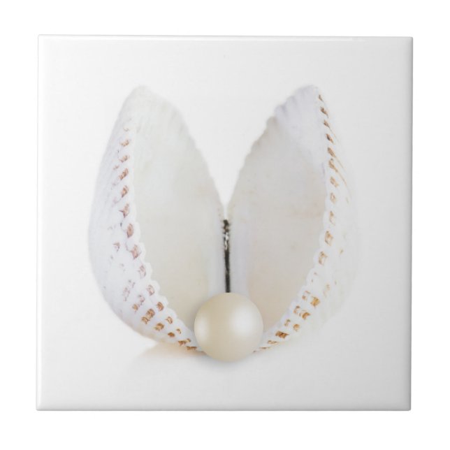 Pearl och årskal kakelplatta (Framsidan)