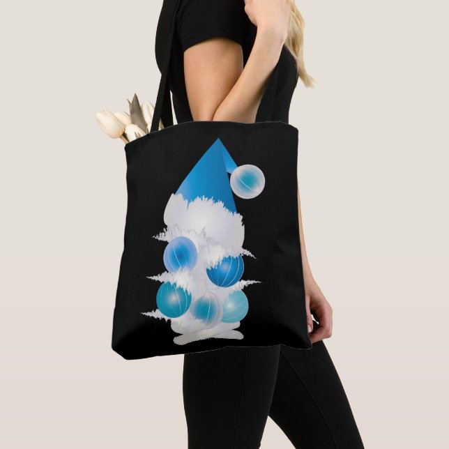 Pearl och blue till jul tygkasse (Närbild)