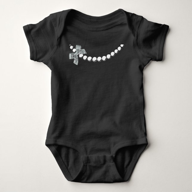 Pearl och Bow Baby Jersey Bodykostym Tröja (Framsida)