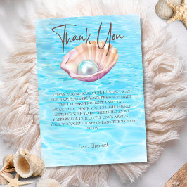 Pearl on the Way Seashell Girl Baby Shower Script Tack Kort