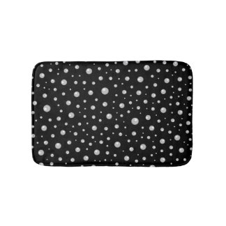 Pearl Pattern on Black Background Badrumsmatta