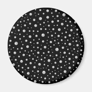 Pearl Pattern on Black Background Magnet