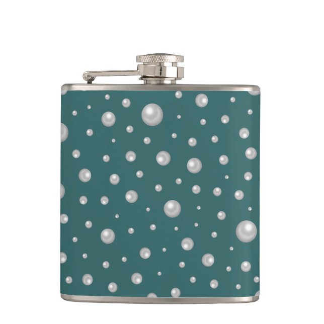 Pearl Pattern on Transformative Teal Background Fickplunta (Framsidan)