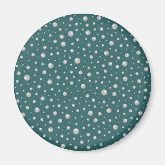 Pearl Pattern on Transformative Teal Background Magnet