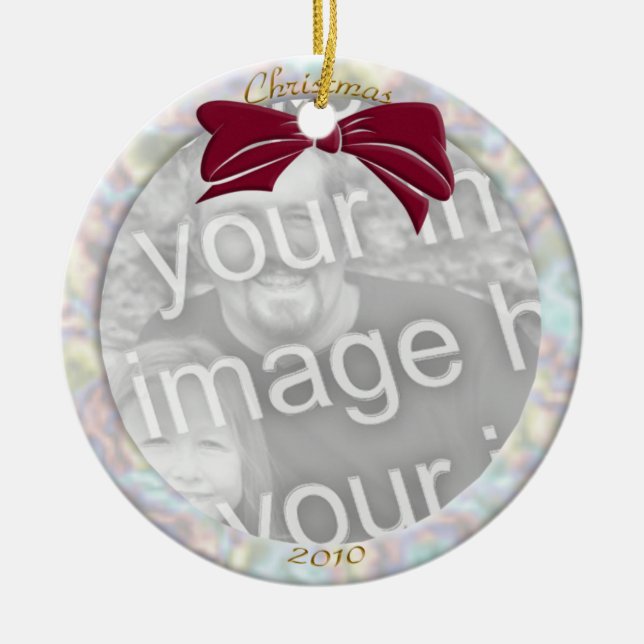 Pearl Personalize Photo Ornament (Framsidan)
