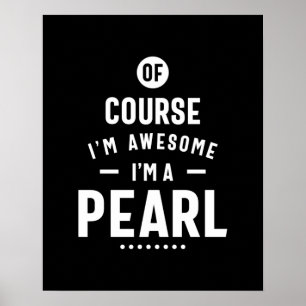 Pearl Personlig Namn Birthday Poster