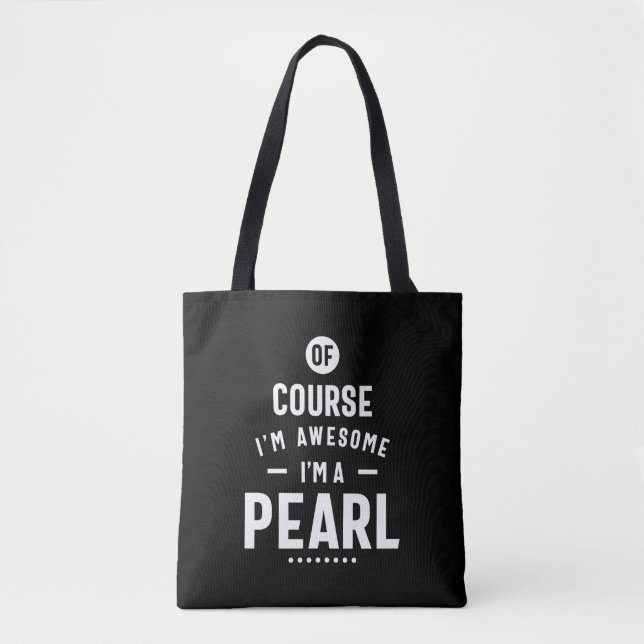 Pearl Personlig Namn Birthday Tygkasse (Framsida)