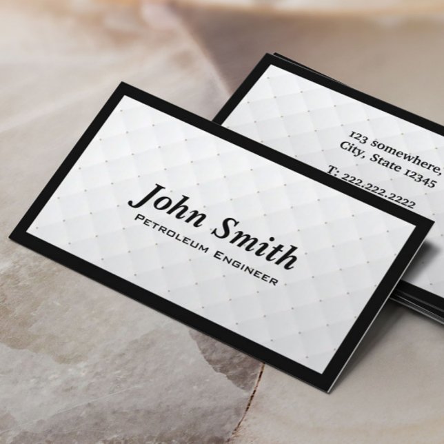 Pearl Quilt Petroleum Ingenjör Affärskort Visitkort (Skapare uppladdad)