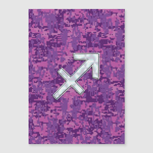 Pearl Sagittarius Zodiac Sign Fuchsia Digital Camo
